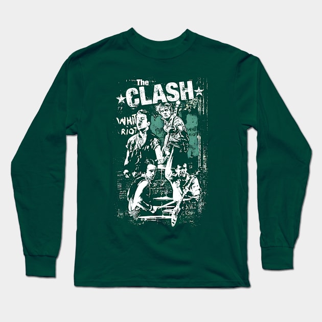 THE CLASH - TYPOGRAPHY CONCERT Long Sleeve T-Shirt by bartknnth